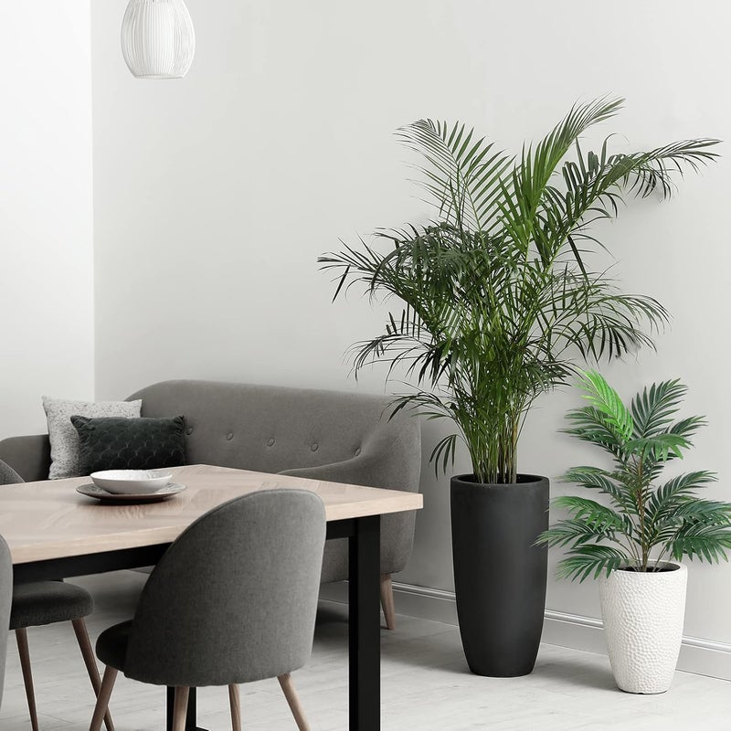 Dekorly Artificial Palm Tree Plants 30 Tall UV Resistant Tropical Areca Plant Faux Plants Areca Leaves Floral Arrangement Safari Leave Beach Leave Party Home Decor | Height 76 CM (Green, Set of 1) - Image 5