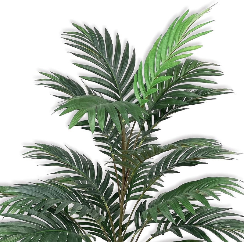 Dekorly Artificial Palm Tree Plants 30 Tall UV Resistant Tropical Areca Plant Faux Plants Areca Leaves Floral Arrangement Safari Leave Beach Leave Party Home Decor | Height 76 CM (Green, Set of 1) - Image 3