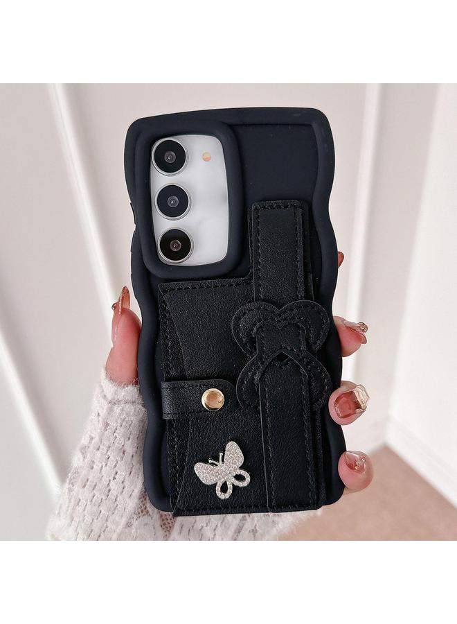 erorex Case For Samsung Galaxy S23+ 5G Wristband Leather Love Holder Card Bag Phone Case - Image 1