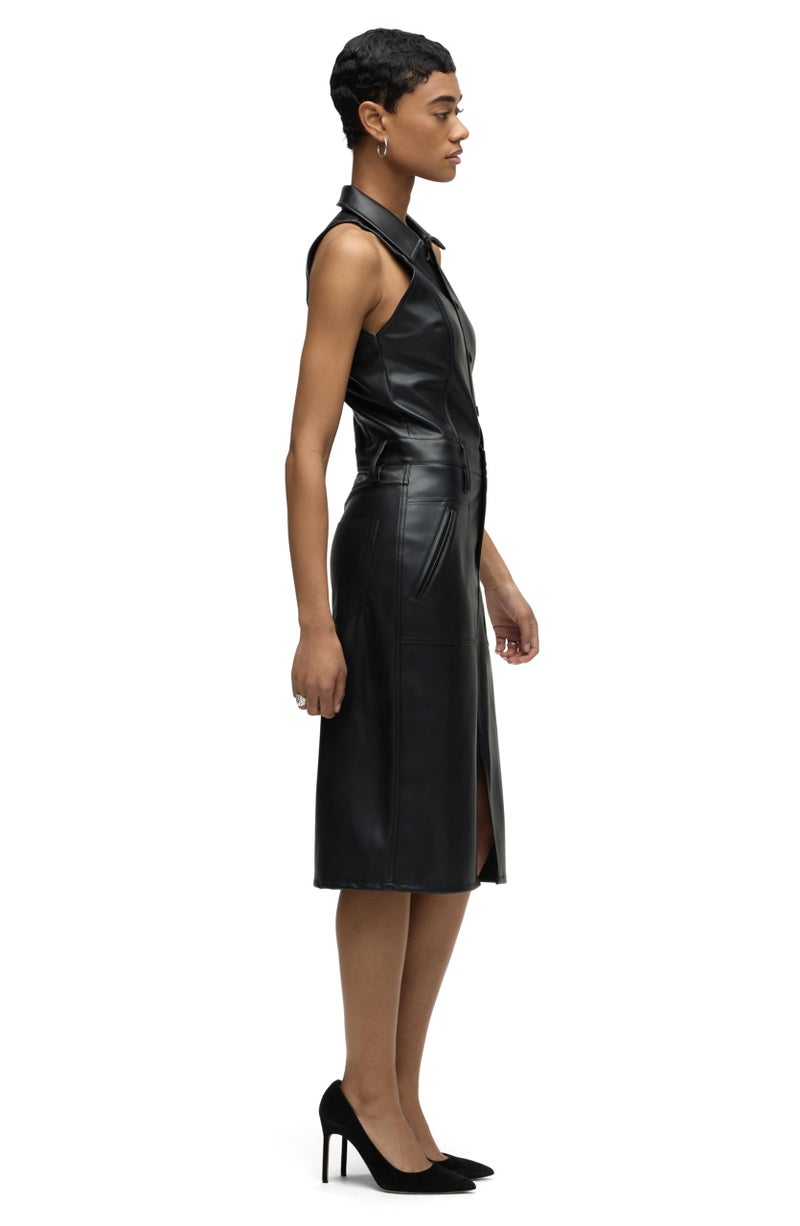 Hudson Women's Halter Neck Utility Dress, Black, Small - Image 2