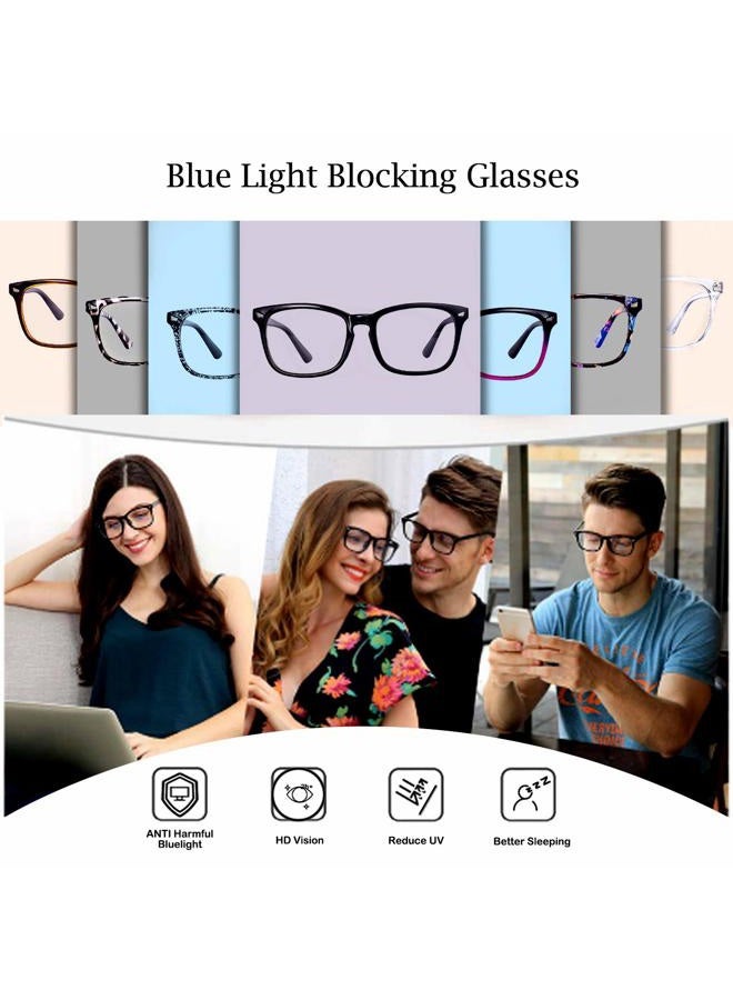 Maxjuli Fake Glasses with Cute Nerd Frame Reading/Gaming/TV/Phones Glasses for Women Men (Transparent) - Image 5