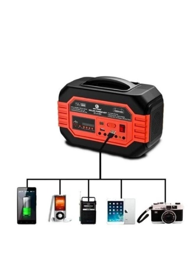 Dinex 100W Portable Solar Generator with Two Solar Panels - 7000mAh Rechargeable Power Station - Image 2