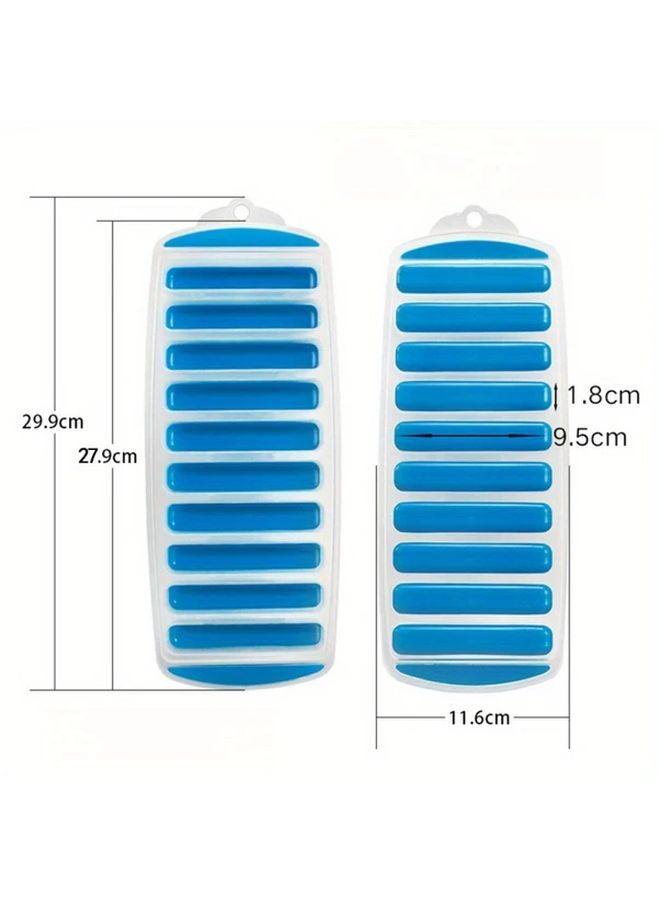 Purple Long Strip Ice Cube Tray Quick Freeze Easy Release BPA Free Reusable Stackable - Image 3