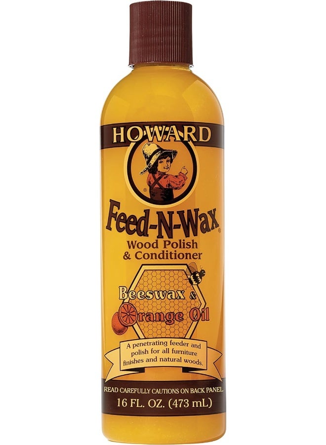 Howard Feed-N-Wax Wood Polish And Conditioner 473 Ml - Image 1
