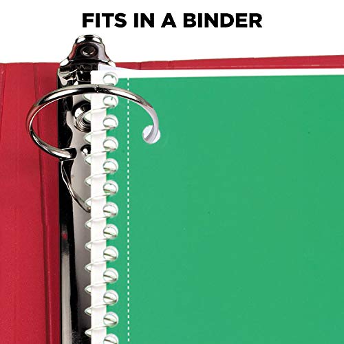 Mead Spiral Notebooks, 1 Subject, Wide Ruled Paper, 70 Sheets, 10-1/2 x 7-1/2 inches, Green, 4 Pack (38300) - Image 2