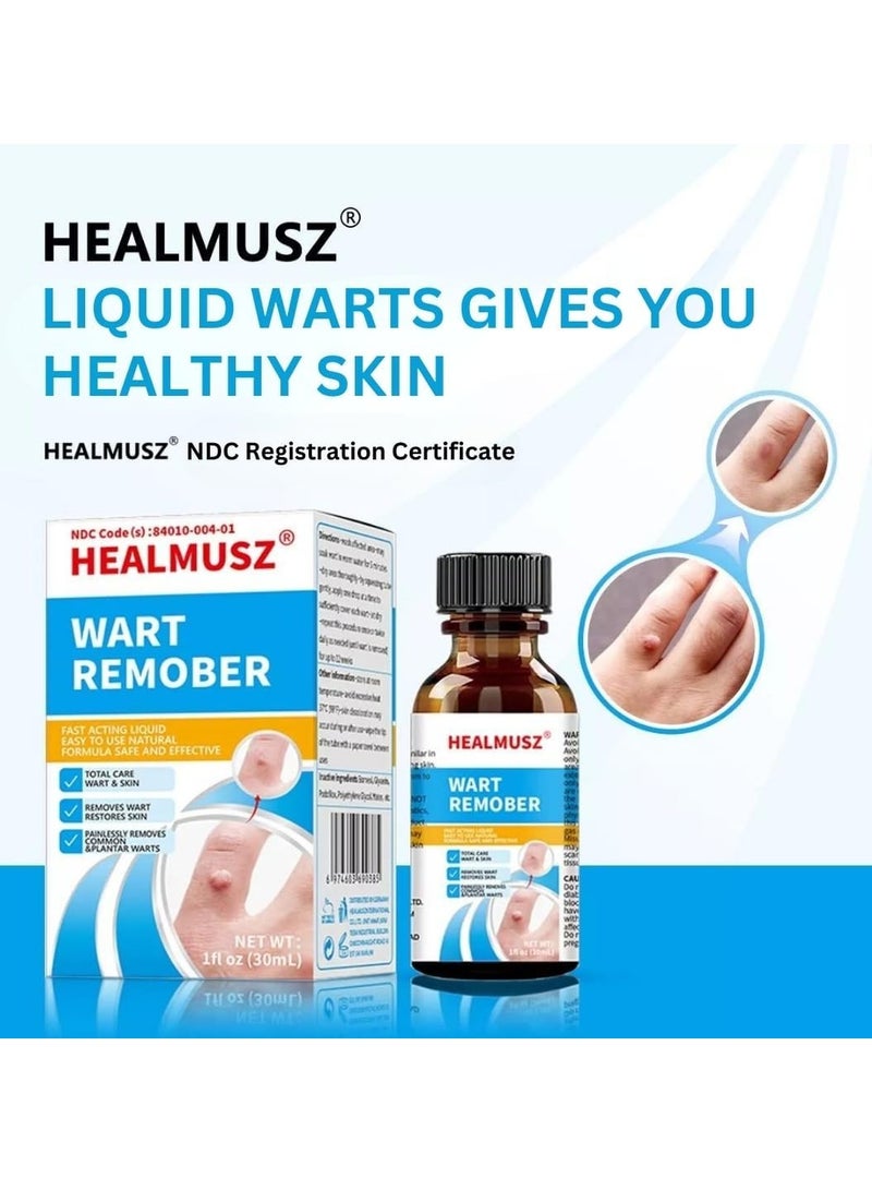 HEALMUSZ Wart Remover Liquid Herbal Ingredients Safe Body Warts Treatment for Acne Moles Scar Wart Treatment Wart Remover Oil for Face Body Wart Remover Gel 30ml - Image 3