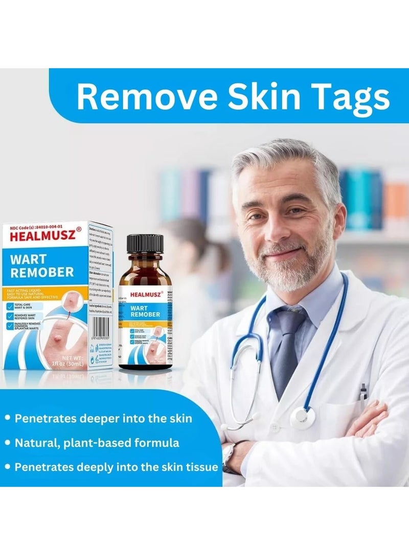 HEALMUSZ Wart Remover Liquid Herbal Ingredients Safe Body Warts Treatment for Acne Moles Scar Wart Treatment Wart Remover Oil for Face Body Wart Remover Gel 30ml - Image 4