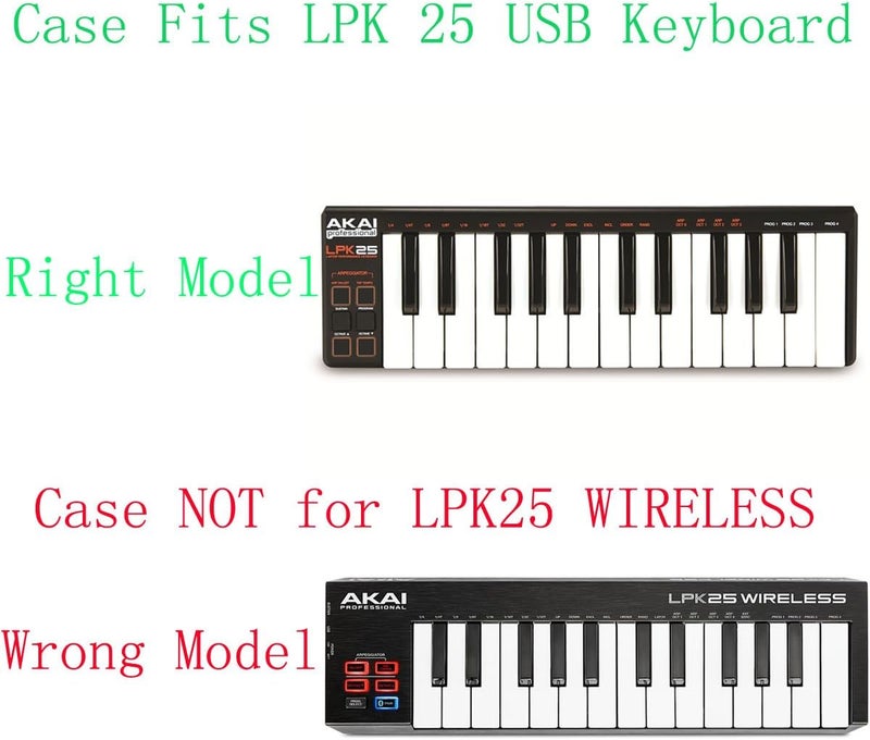 Khanka Hard Carrying Case Replacement for AKAI Professional LPK25 - USB MIDI Keyboard Controller, Case Only - Image 3