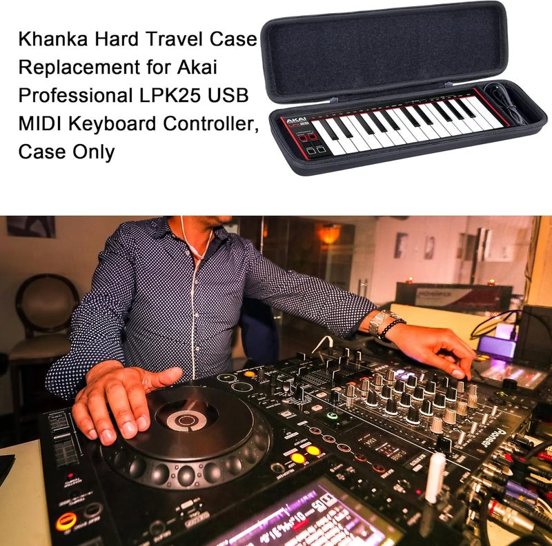 Khanka Hard Carrying Case Replacement for AKAI Professional LPK25 - USB MIDI Keyboard Controller, Case Only - Image 5