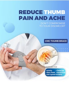 Polish'D Thumb Brace Splint, CMC Joint Support Stabilizer for Thumb CMC Joint Pain, Instability, Tendonitis, Lightweight & Adjustable Thumb Support Brace for Men and Women (Slate - Right)  - Image 5