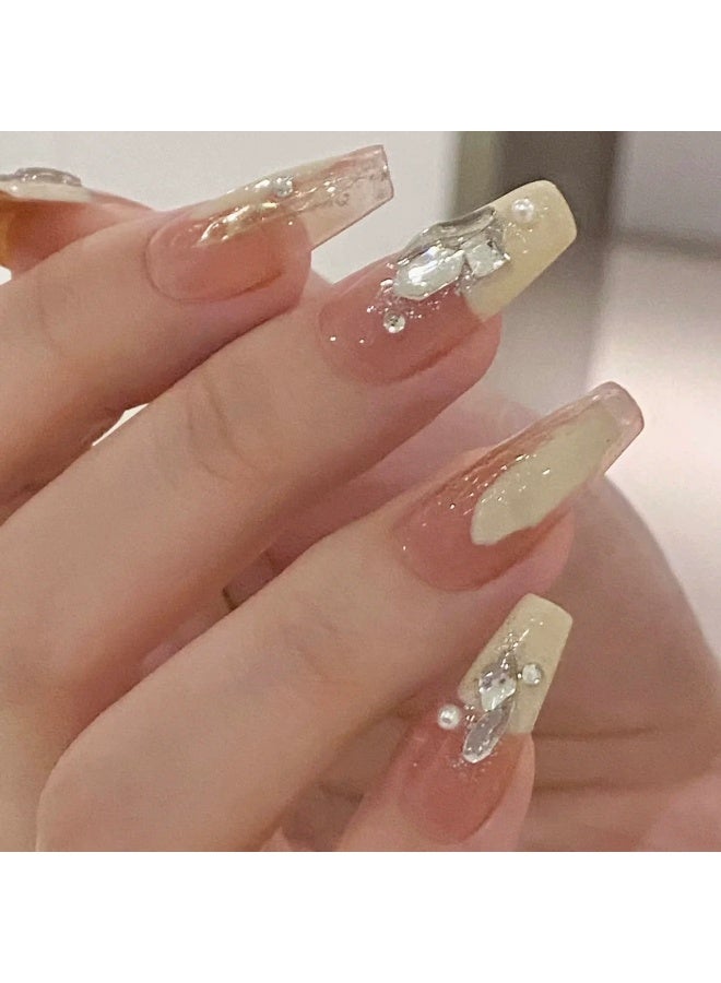 Goolsky Sweet Cool Puppy Butterfly Cat Eye Press-on Nails in Pink & Black for Playful Look - Image 1