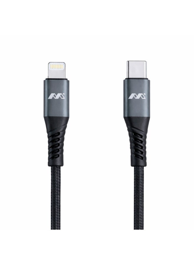 كابل ماركتي USB-C إلى Lightning بطول 1 متر - كابل شحن سريع 60 واط، تصميم متين من الألومنيوم، متوافق مع أجهزة iPhone و iPad وأجهزة Apple - Image 3