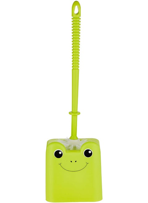 HomePro Toilet Brush for Bathroom Cleaning, Heavy Duty Toilet Brush Set, Reusable, Non-slip Handle, Toilet Scrubber Brush with Long Handle Green