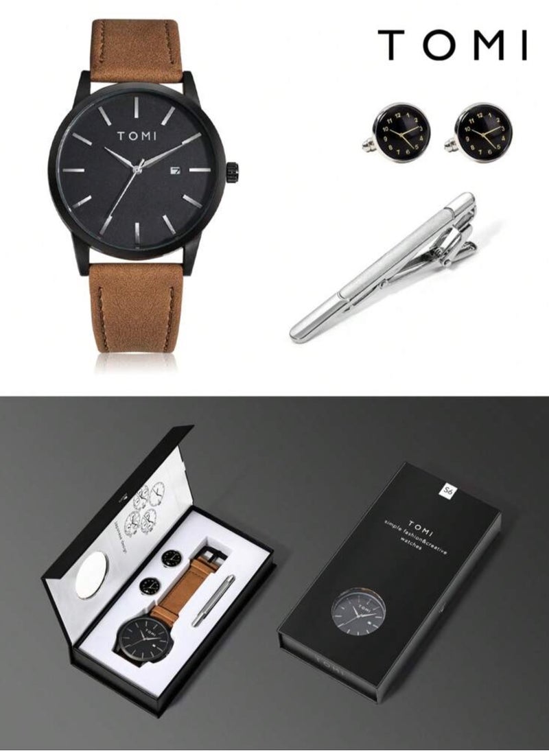 Men's Wrist Watch Set With Cufflinks And Tie Clip - pzsku/ZD6041EB997B8262A29E6Z/45/_/1719609995/fbc083d8-d0a1-48d9-b449-40db402b3033