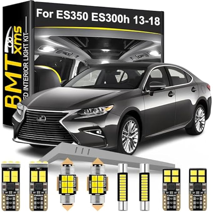 BMT xms طقم إضاءة داخلية LED بديل لسيارة لكزس Es350 Es300H موديل 2013-2018، مصابيح بيضاء باردة 6000 كلفن - Image 1