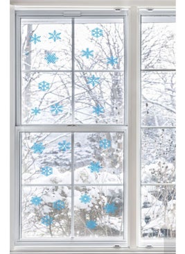 HSN Snowflake Themed Transparent Label 48 Pieces 3x3 cm  - Image 2