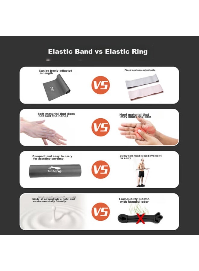 Li-Ning Li-ning Elastic Band Fitness Resistance Band For Back Opening, Chest Muscle Training, Strength Training, Warm-up And Stretching, 35 Pounds  - Image 3