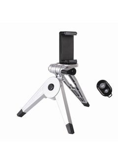 Generic Foldable Mini Tripod Stand for Live Streaming[Remote control 2] plate tripod + double hole clip + remote control [Remote control 2] plate tripod + double hole clip + remote control 