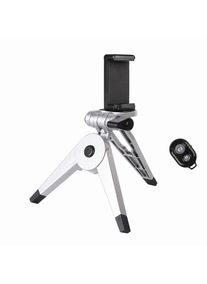 Generic - Foldable Mini Tripod Stand for Live Streaming[Remote control 2] plate tripod + double hole clip + remote control [Remote control 2] plate tripod + double hole clip + remote control - Image 1