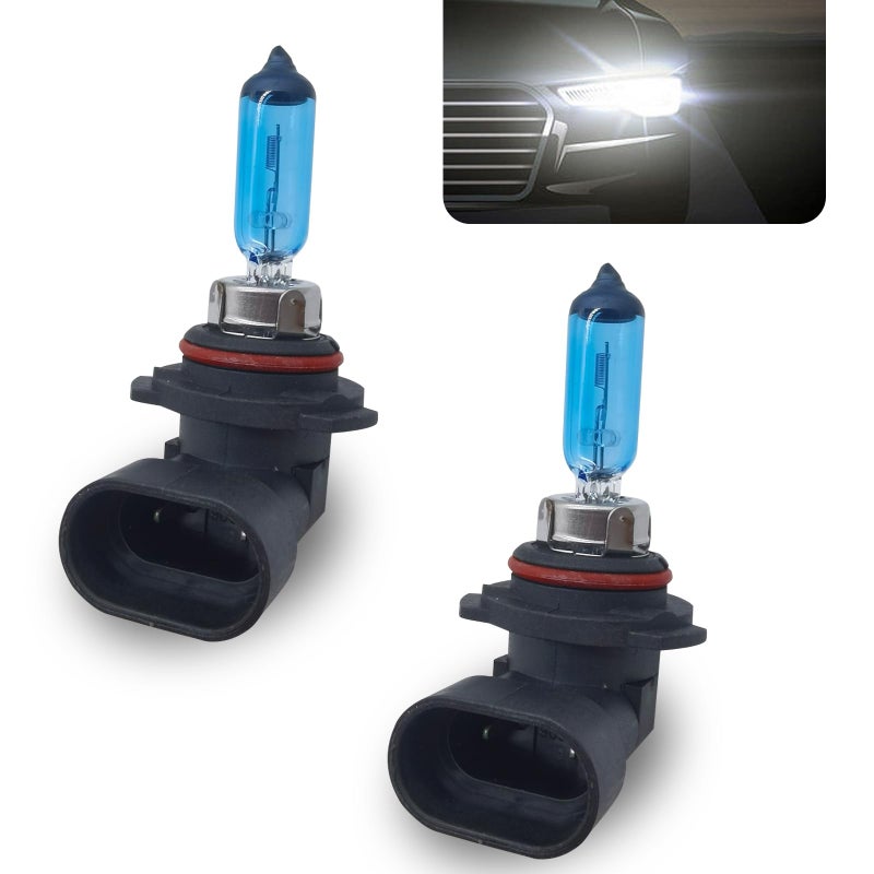 مصابيح هالوجين GKmow Pack2 HB4 9006 للسيارات مصابيح زينون 12V 55W مصابيح عالية الشعاع مجموعة استبدال عالمية لمعظم السيارات وسيارات الدفع الرباعي والشاحنات البيضاء