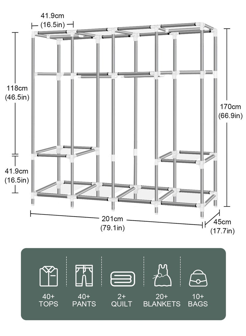 HomarKet Premium Fabric Wardrobe Organizer Portable Wardrobe Closet Clothes Organizer - Image 4