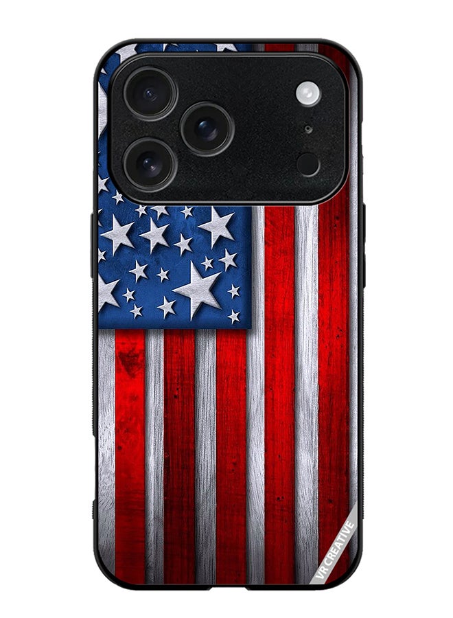 VR CREATIVE Protective Case Cover For Apple iPhone 17 Pro Max Usa Flag Design Multicolour
