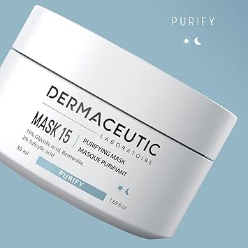 Dermaceutic Mask 15 Oil and sebum control face mask Glycolic Acid Salicylic Acid and Bentonite clay mask Deep skin pore cleansing 50ml - Image 4