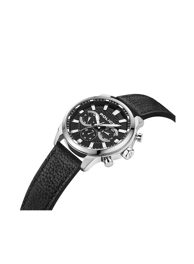 بوليس Chronograph Leather Wrist Watch PEWJF2204207 - 46mm -Black