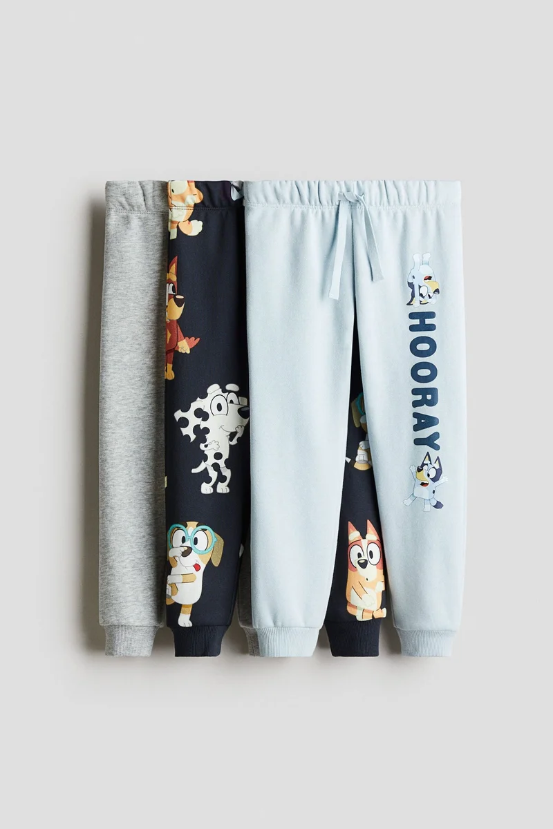 H&M 3-pack printed joggers
