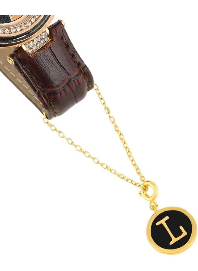 VOYLLA - Valentine's Day Collection Alphabet L Black Enamel Charm - Image 1