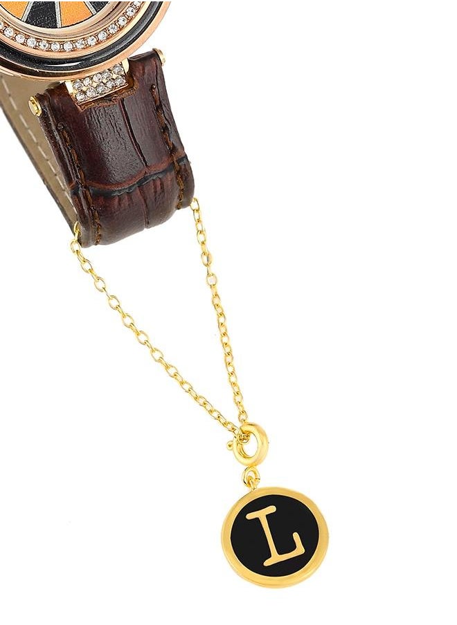 VOYLLA - Valentine's Day Collection Alphabet L Black Enamel Charm - Image 1