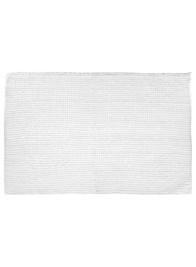 Five Simply Smart Chenille Rectangular Bath Mat White 50 x 80cm 138043I - Image 1