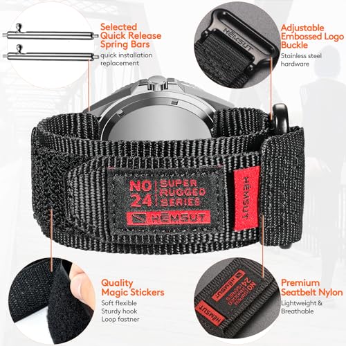 DAVILANE Quick Release Watch Band Compatible with Casio duro,22mm Nylon Replacement Strap Wristbands for Casio MDV106-1AV / MTP-VD01 / MTP-VD02 / MTP-1374 - Image 4