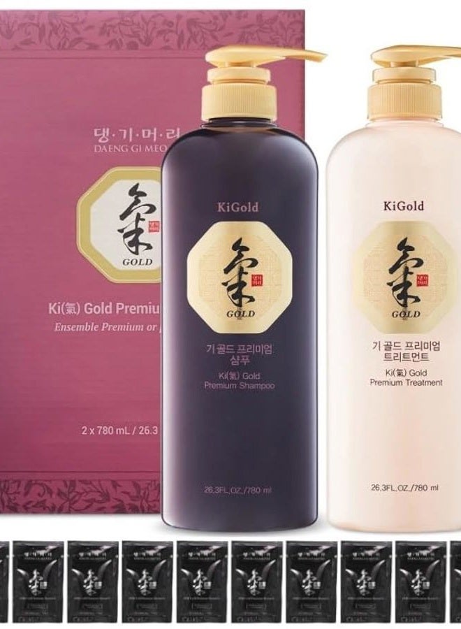 DAENG GI MEO RI - Ki Gold Premium Shampoo, Treatment, and Travel Pouch Set (10ml Pouch) - Image 1