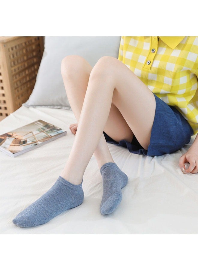 السيدات الجوارب الجوارب مضحك جديد ابتسامة القطن الجوارب الكاحل الجوارب الكاحل عارضة متعددة الألوان 10 أزواج - Image 4