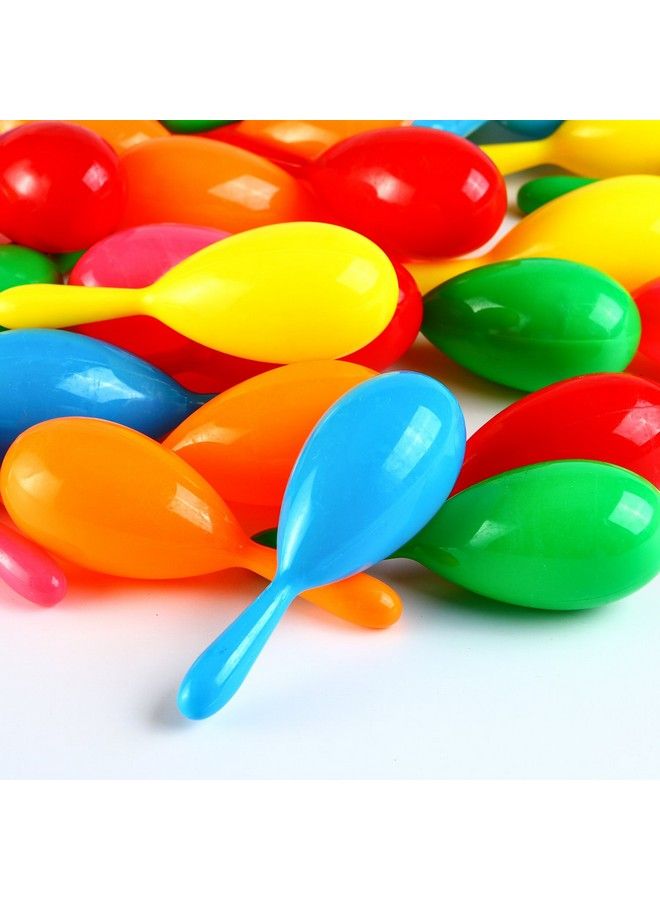 Resinta 30 Pieces Neon Maracas Shakers Mini Noisemaker Bulk Colorful Noise Maker With Drawstring Bag For Mexican Fiesta Party Favors Classroom Musical Instrument 4 Inch 6 Color - Image 4