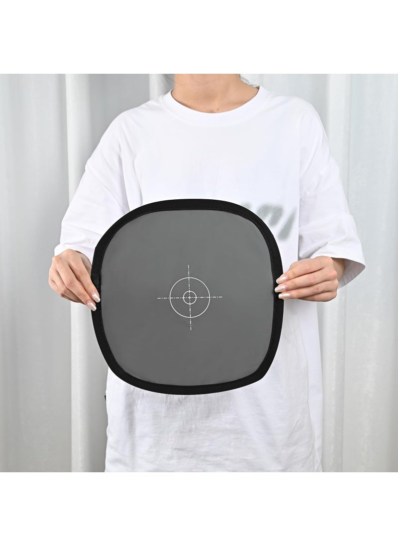 Lightdow Lightdow 12 x 12 Inch (30 x 30 cm) White Balance 18% Gray Reference Reflector Grey Card with Carry Bag [Folded Version]  - Image 3