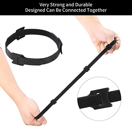 BALABALA 100 PCS 6 inch Reusable Fastening Cable Ties Cords Management Cable Organizer Cord Wrap Black - Image 4