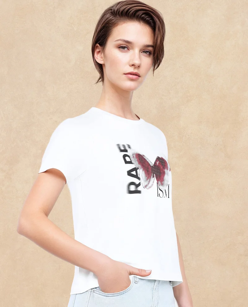 Rareism Women's Graphic Print T-Shirt