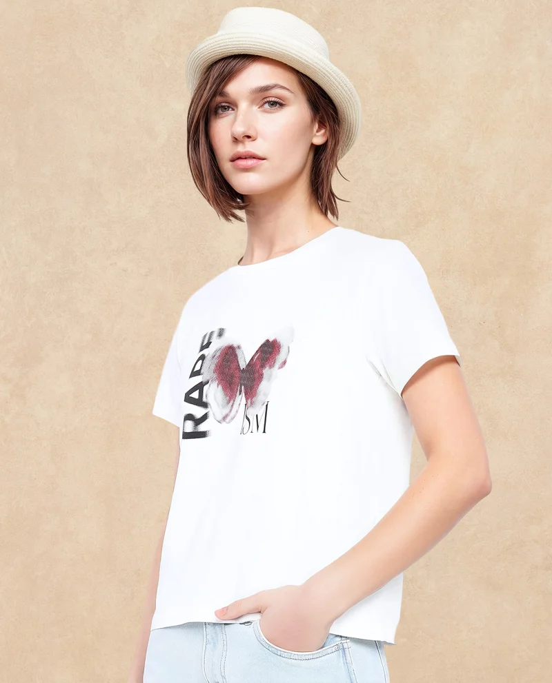 Rareism Women's Graphic Print T-Shirt