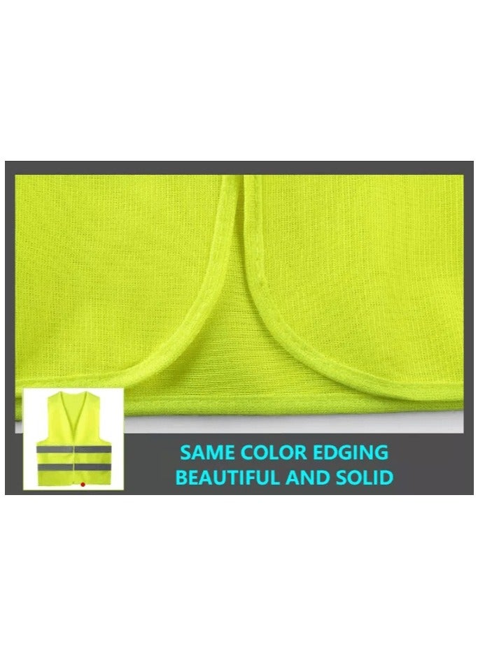 سترة سلامة عاكسة عالية الوضوح عالية الجودة - XL (أخضر) - Image 4