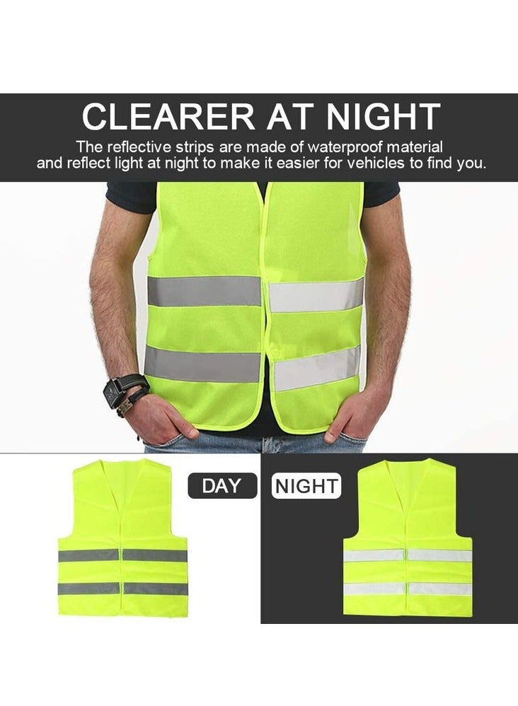 سترة سلامة عاكسة عالية الوضوح عالية الجودة - XL (أخضر) - Image 2