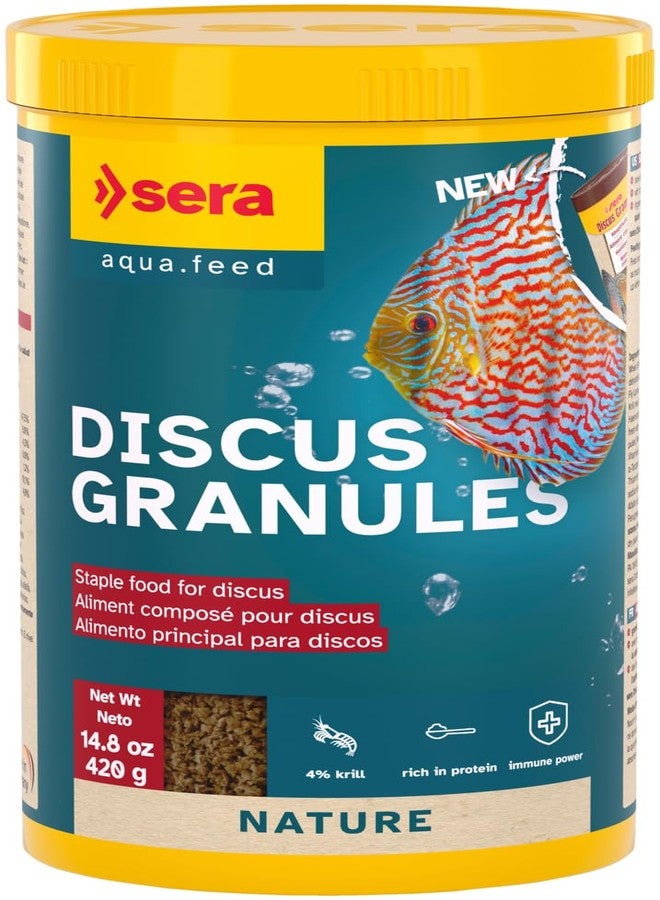 Sera Discus Granules 1000ml (14,8 fl oz) | Main Feed for All Discus & Ornamental Fish | Rich in Aquatic Proteins & Minerals | No Dyes or Preservatives | Boosts Growth - Image 1