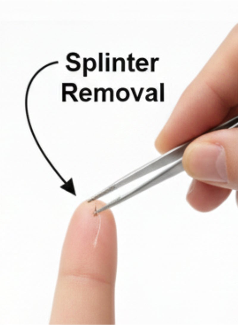 تنم مجموعة 3 ملاقط دقيقة من الفولاذ المقاوم للصدأ للاستخدام الطبي والجراحي - Image 4