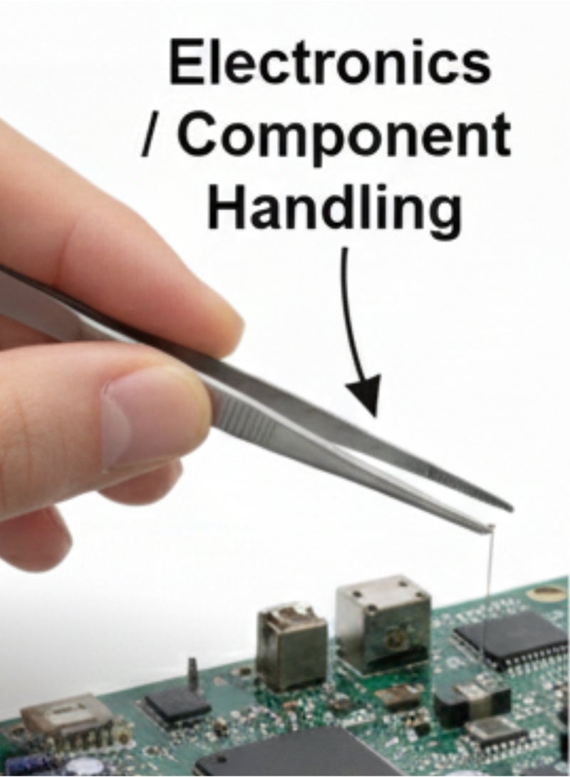 تنم مجموعة 3 ملاقط دقيقة من الفولاذ المقاوم للصدأ للاستخدام الطبي والجراحي - Image 5