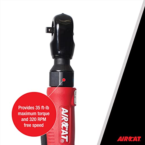 AIRCAT Pneumatic Tools 800: Composite Ratchet 320 RPM, 35 ft-lbs Maximum Torque - 1/4-Inch - Image 4