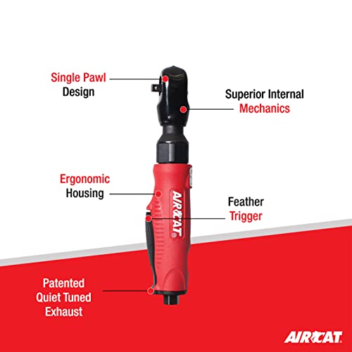 AIRCAT Pneumatic Tools 800: Composite Ratchet 320 RPM, 35 ft-lbs Maximum Torque - 1/4-Inch - Image 2