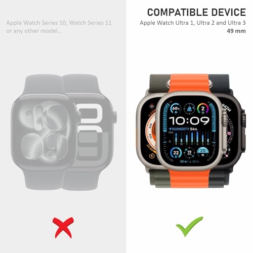 SupCares Military-Grade Gorilla Tempered Glass Screen Protector for Apple Watch Ultra, Ultra 2 and Ultra 3 (49 mm) With Installation Kit | Transparent | Pack of 2 - Image 2