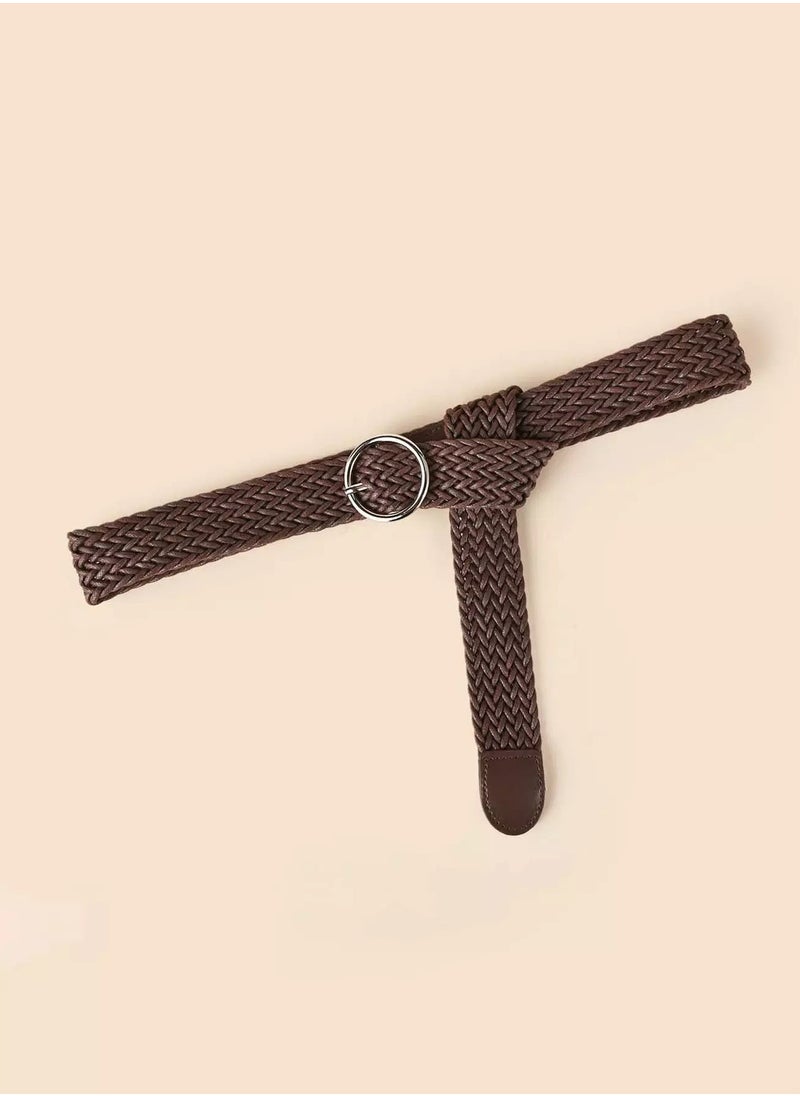 Generic Round Buckle Woven Belt  - Image 2