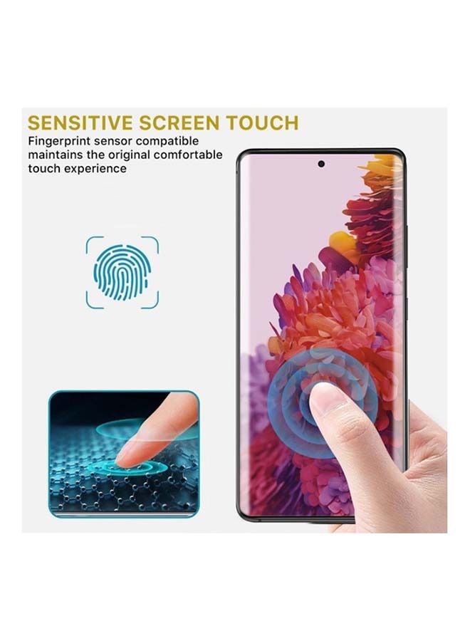 واقي شاشة من الزجاج المقوى المطلق لهاتف سامسونج جالاكسي S21 ألترا أسود / شفاف - Image 2